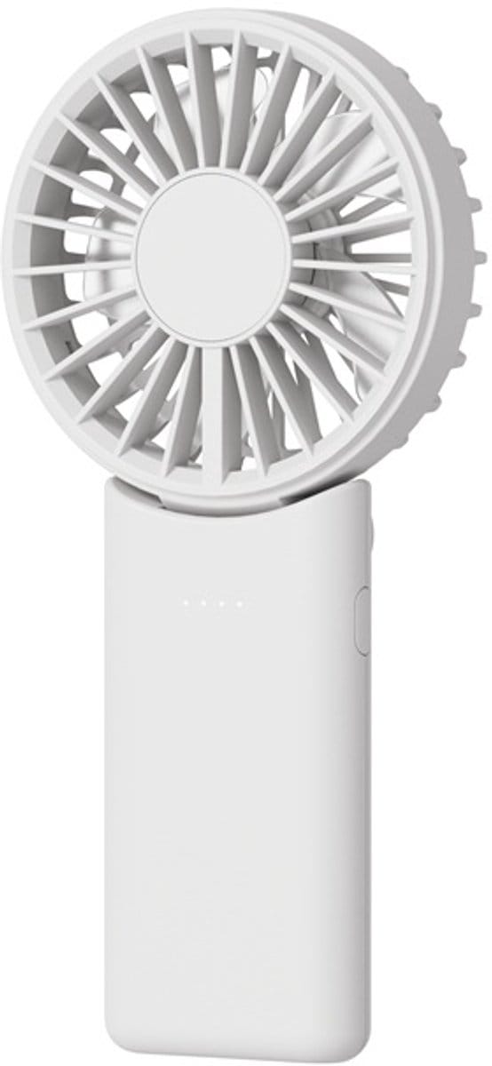 Bureauventilator - Tafelventilator - Handventilator - Opvouwbaar - USB Oplaadbaar - 1800 mAh - 4 Standen - Borstelloze Motor - Wit