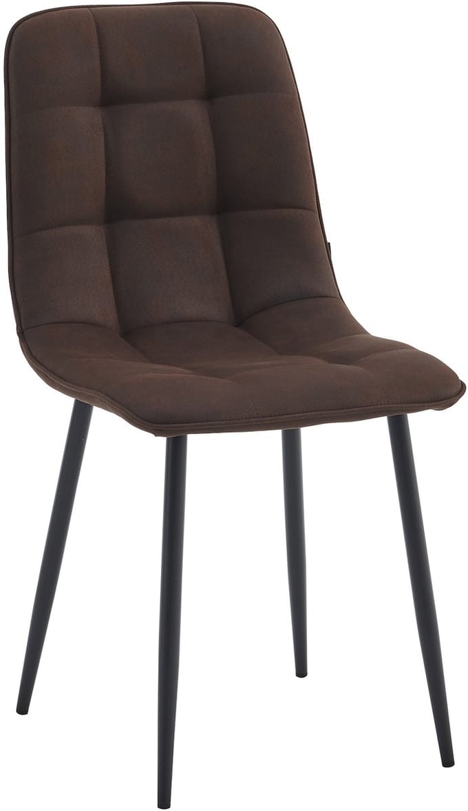 Colenis Bloqs Eetkamerstoel – Bruin – Microvezel – Set van 2