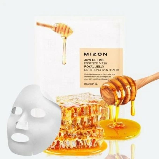 Mizon, Masque Beauté Joyful Time Essence, Gelée Royale, 1 feuille, 23g (0,81 oz) beige