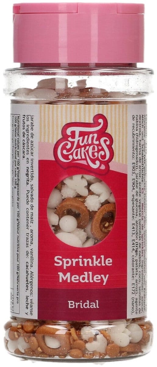 FunCakes Sprinkle Medley - Bridal - 60g - Eetbare Taartdecoratie