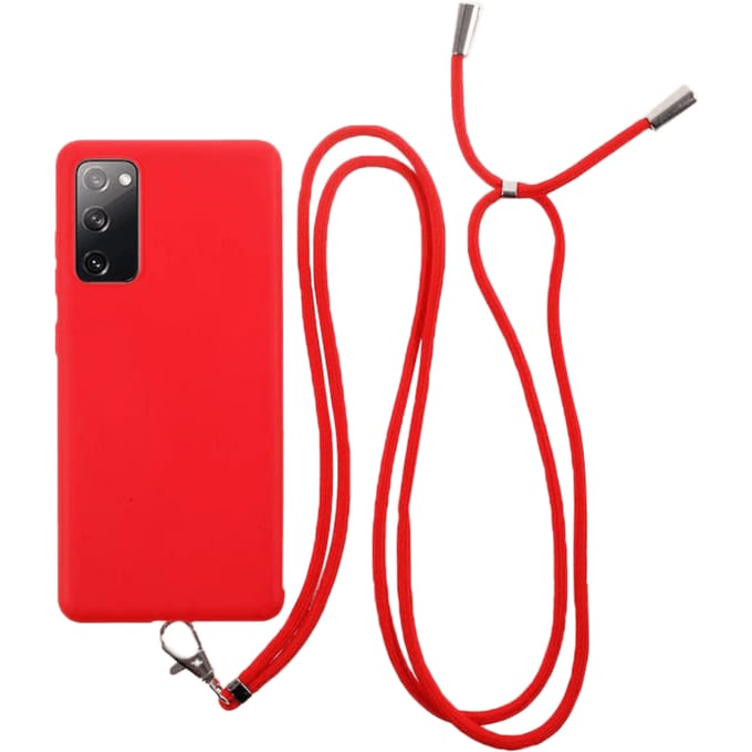 Mocaa Samsung Galaxy S20 FE Telefoonhoesje met Koord Rood