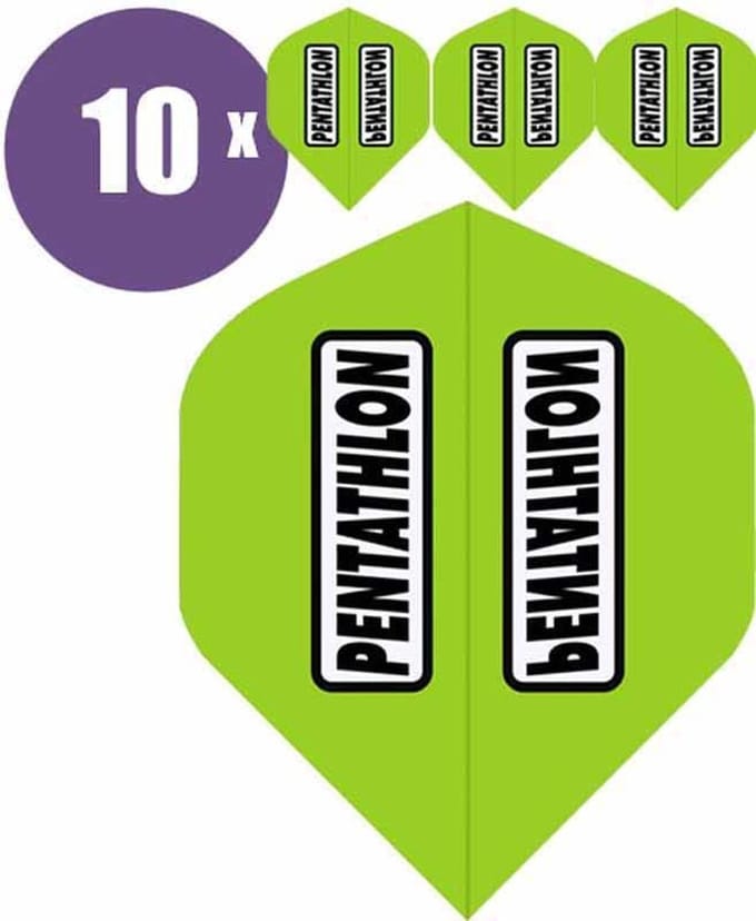 ABC Darts - Dart Flights - Pentathlon classic Lime Groen - 10 sets (30 st.)
