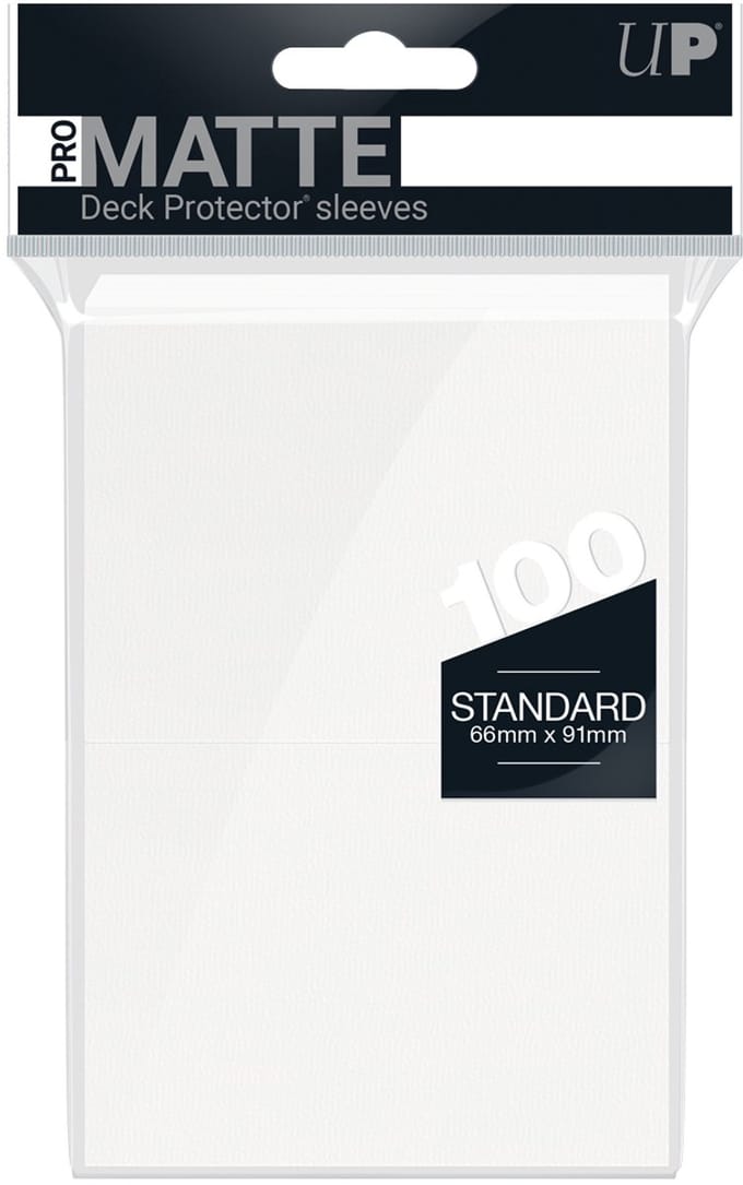 Ultra Pro - PRO-Matte 100 Standaard Formaat Kaarthoesjes Wit Pack (66 x 91 mm)