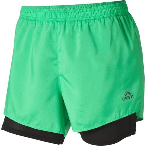 CRIVIT Korte heren sportbroek (groen, L)