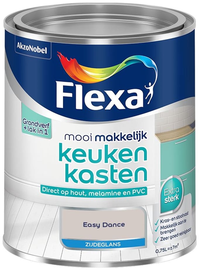Flexa - Mooi Makkelijk Keukenkasten Zijdeglans - Easy Dance - Mengverf - 750 Ml