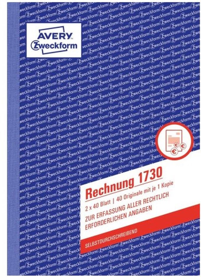 Avery 1730 - 40 sheets - DIN A5 - White - Yellow - 148 mm - 210 mm