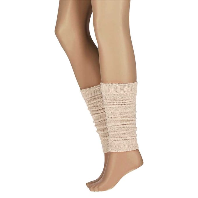 Apollo - Beenwarmers Dames Ribbed - Beige - One Size - Beenwarmers