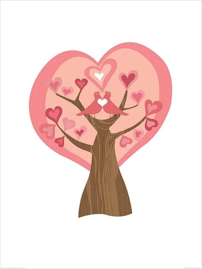 Pyramid Poster - Valentina Ramos Tree Love - 80 X 60 Cm - Multicolor
