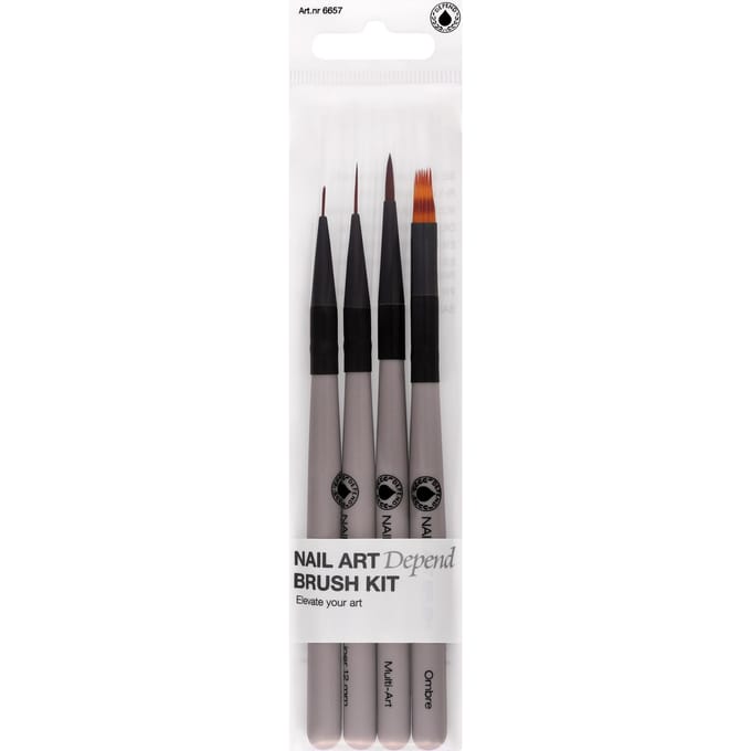 Depend Nail Art Brush Kit 4 st