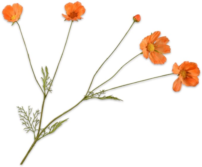 Silk-ka - Kunstbloem - oranje - H92 cm