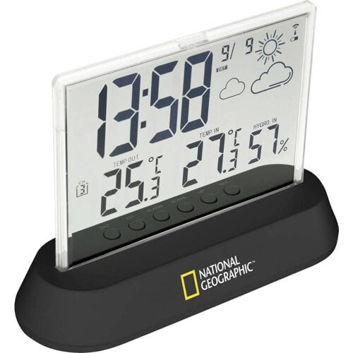 National Geographic Weerstation - Transparant - Incl. Wekkerfunctie - Draadloos