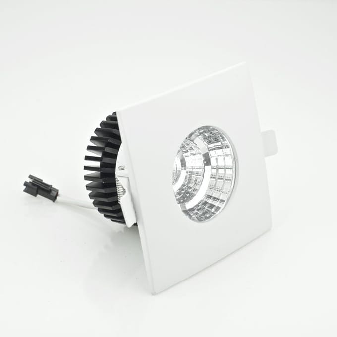 LED Inbouwspot 6W vierkant vast waterdicht IP65 wit