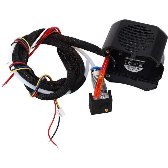 Volledige Hotend Kit 3D Printer Accessoires Hot End Kit met Dubbele Ventilatoren voor voor Ender 3 V2 DC24V black