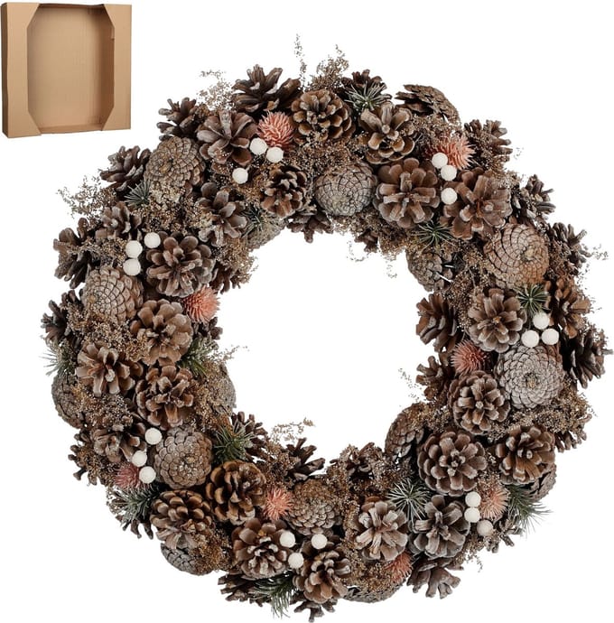 Wreath peach - h10xd50cm
