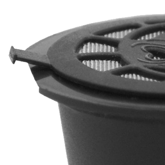 6 STUKS Herbruikbare Koffiecapsules Cup Recyclebare Koffiecapsule Navulfilterset met Lepel Borstel gray