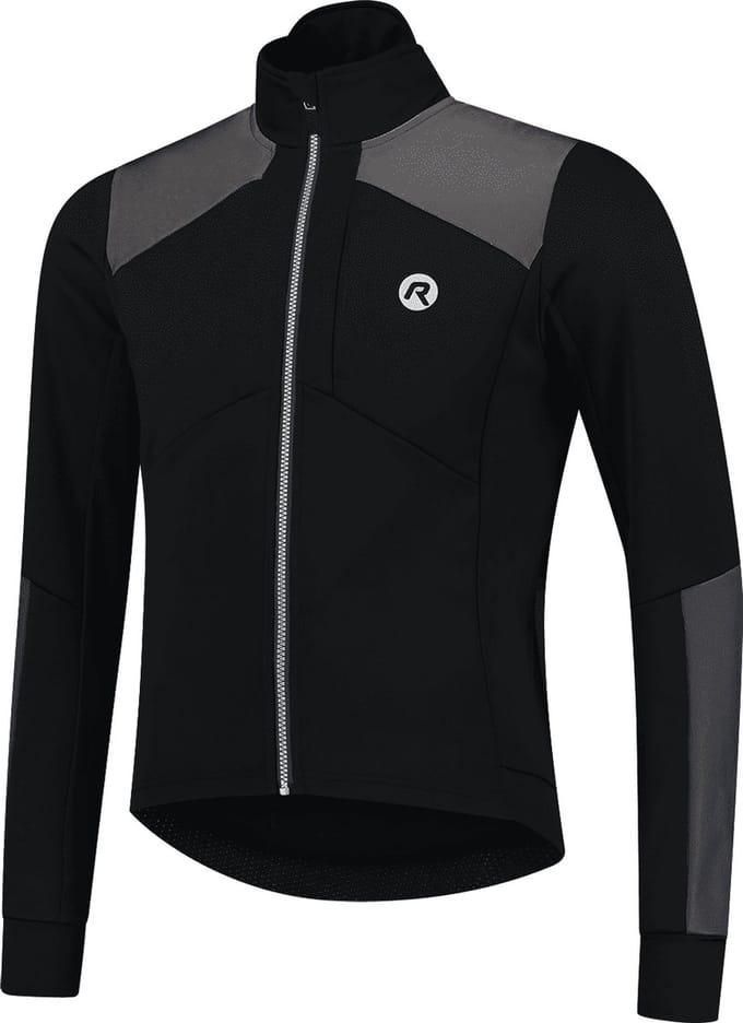 Rogelli HI VIS Fietsjack Winter - Heren - Zwart, Reflectief - Maat L