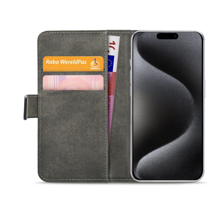 iPhone 15 Pro Bookcase - Zwart