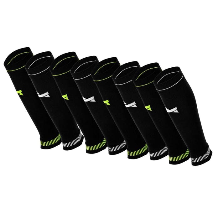 Compressie calf sleeve - Unisex - 8-Pack - Multi Zwart - 35/38