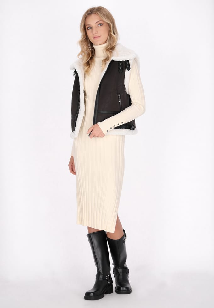 Dreimaster Waistcoat Dames donkerbruin