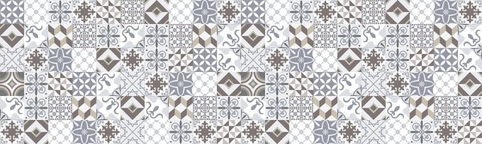 Zelfklevende spatwandsticker - TOLOMEO TILES - 60x200cm
