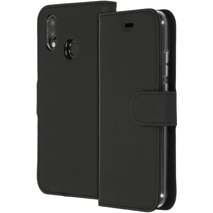 Accezz Hoesje - Geschikt voor Huawei P20 Lite - Wallet Softcase Bookcase - Zwart