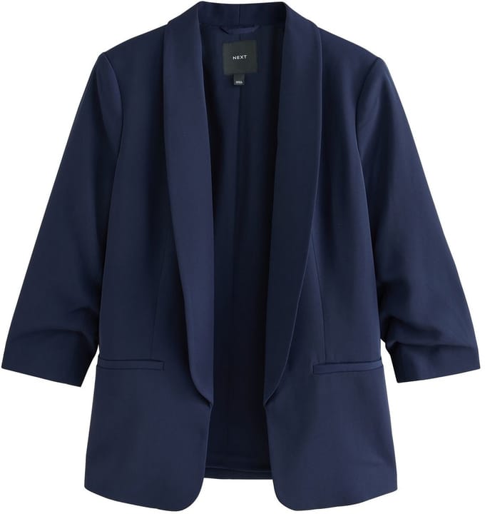 Next - Dames - Ruimvallende blazer met ruches aan de mouwen - Blauw