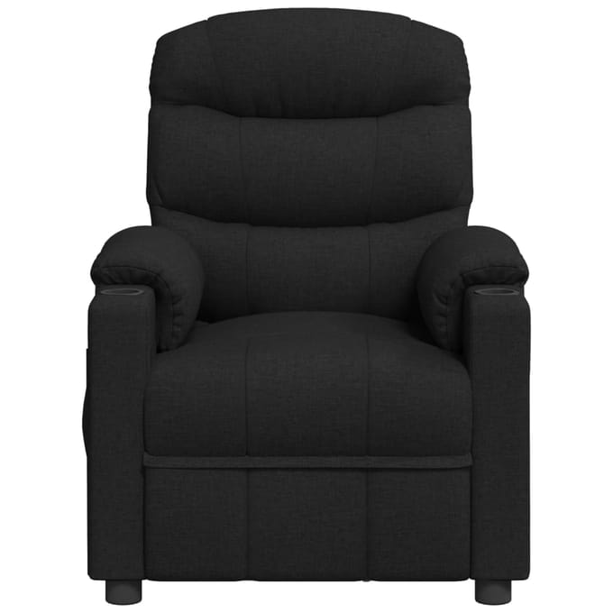 vidaXL - Fauteuil - verstelbaar - stof - zwart