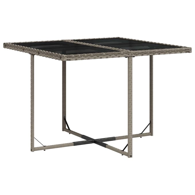 vidaXL - 9-delige - Tuinset - met - kussens - poly - rattan - grijs