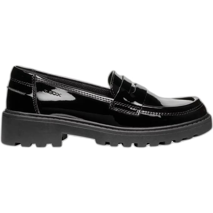 GEOX CASEY MEISJES Veterschoenen - ZWART