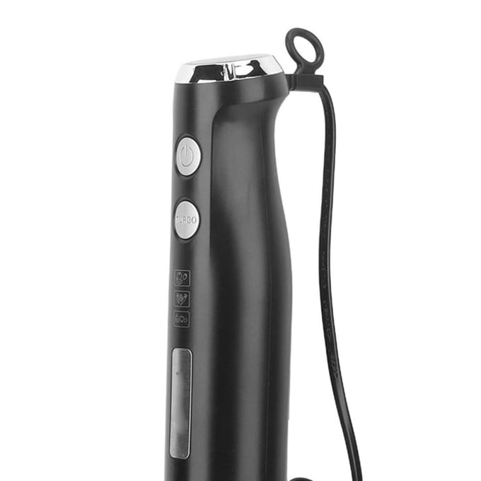 Mixeur plongeant filaire à vitesse variable, mixeur électrique puissant avec embout en acier inoxydable pour L black