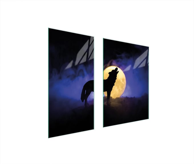 TMK ArtDeko Serie - Glazen Beschermplaat - Wilk - 75x52 cm