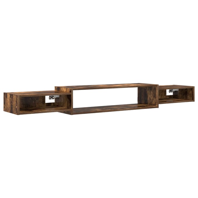 vidaXL - Wand - gemonteerd - TV - Kast - Muurmontage - Gerookt - eiken