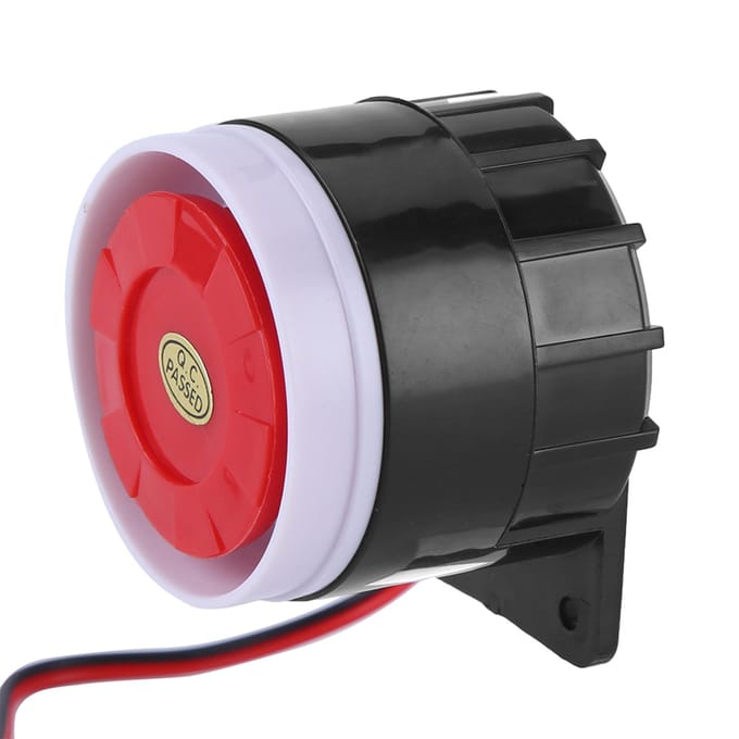 DC 12V Bedrade Mini Alarm Hoorn Huisbeveiliging 110 dB Geluid Alarmsysteem black