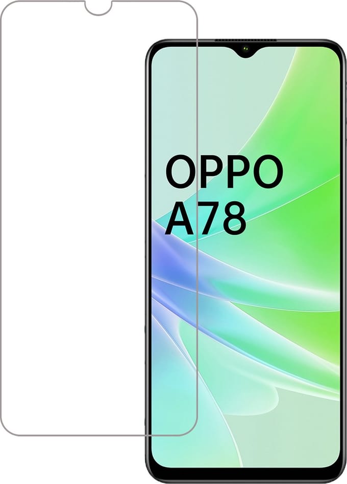 Screenprotector - Geschikt voor OPPO A78 5G - Extra Sterk - Gehard Glas - Beschermglas - Tempered Glass - Screen Protector