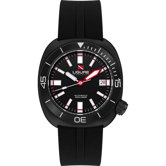 Ligure LWT21005N Tartaruga ‘Nero di seppia’ Horloge