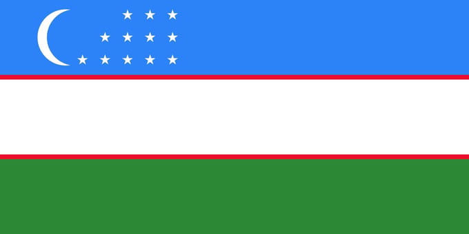 Vlag Oezbekistan 300x450cm