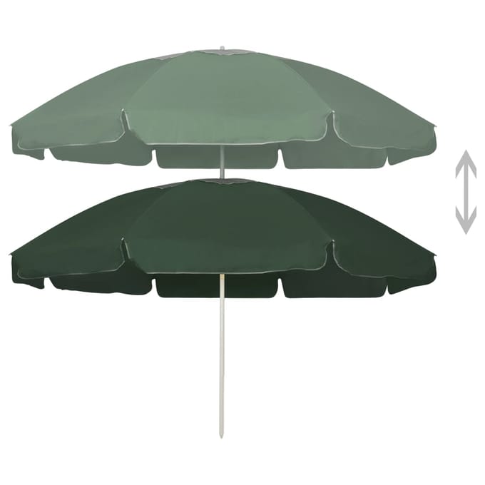 vidaXL - Strandparasol - 240 - cm - groen
