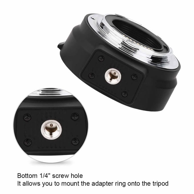 Bague d'adaptation de mise au point automatique Meike MK‑C‑AF4 pour monture d'appareil photo vers objectif EF EF S blue
