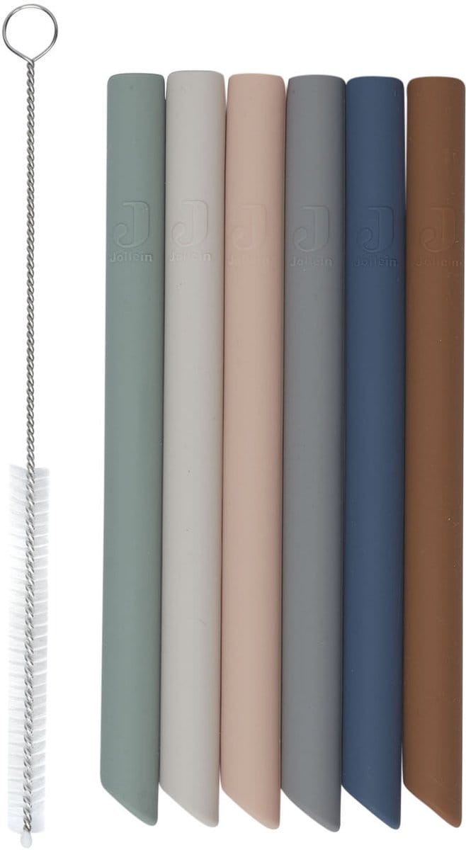 Jollein Siliconen Rietjes Multicolour (6pack)