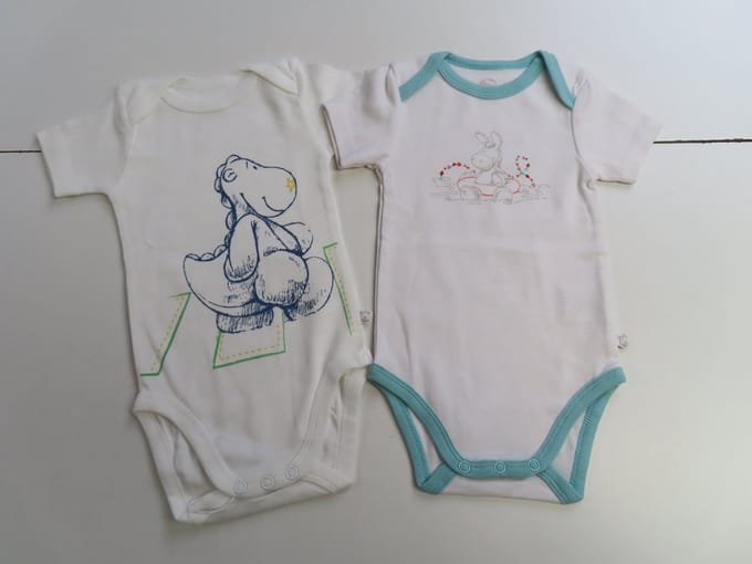 Noukie's - 2 Pack - Rompertjes - Body korte mouw - Unie  - 9 maand 74