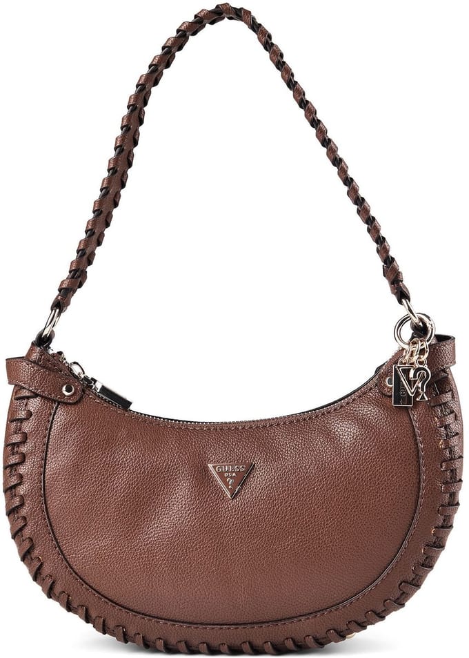 GUESS schoudertas Petra Hobo Shoulder Bag Chocolate donkerbruin