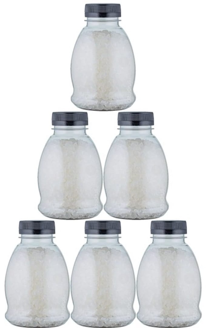 Claudius Badzout No Scent No Colour - 375 gram - Fles met zwarte deksel - set van 6 stuks