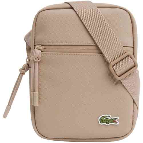 LACOSTE schoudertas LCST Flat Crossover Bag Viennois Taupe