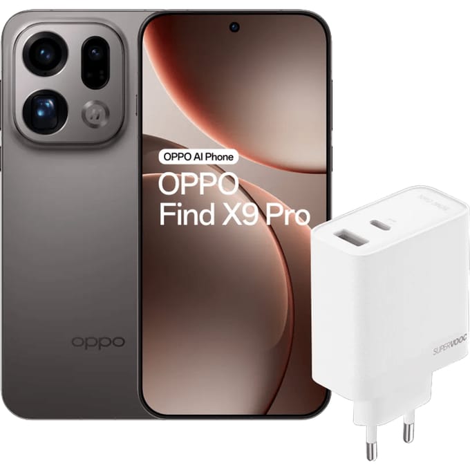 OPPO Find X9 Pro 512GB Grijs 5G + OPPO SuperVOOC Oplader 80W