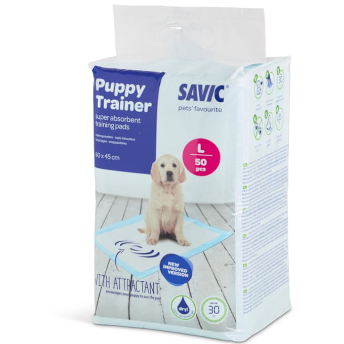 - Large: L 60 x B 45 cm, 50 Stuks - Savic Puppy Trainer Pads