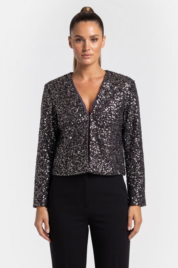 ARKET Dusty Sequin Jacket Grey Taglia: 36 | Blazers Outlet | Donna | Grigio
