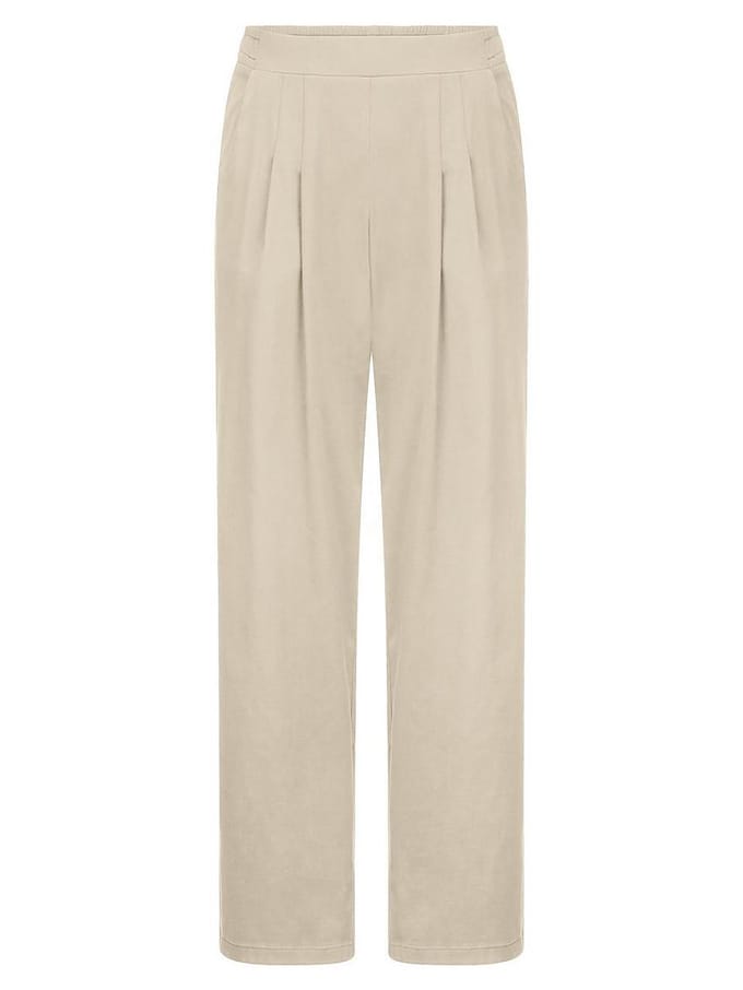 Wide Fit-broek Van Peter Hahn beige