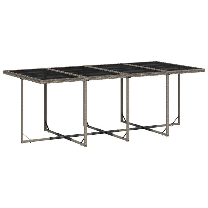 vidaXL - 13-delige - Tuinset - met - kussens - poly - rattan - grijs