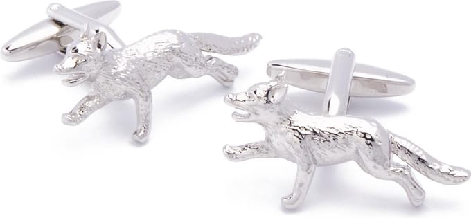 Manchetknopen - Vos Red Fox Zilver