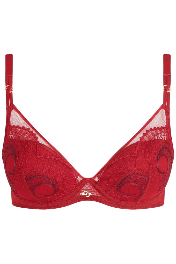 Chantelle Co Bra Tshirt Plunge Passion Red/aubergine Größe: B70 | BHs Outlet | Damen | Rot